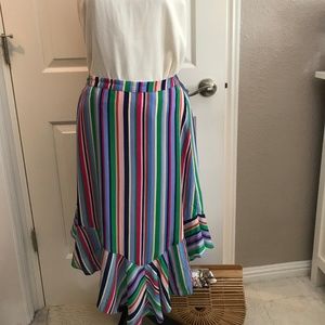 Multi Color Striped Skirt